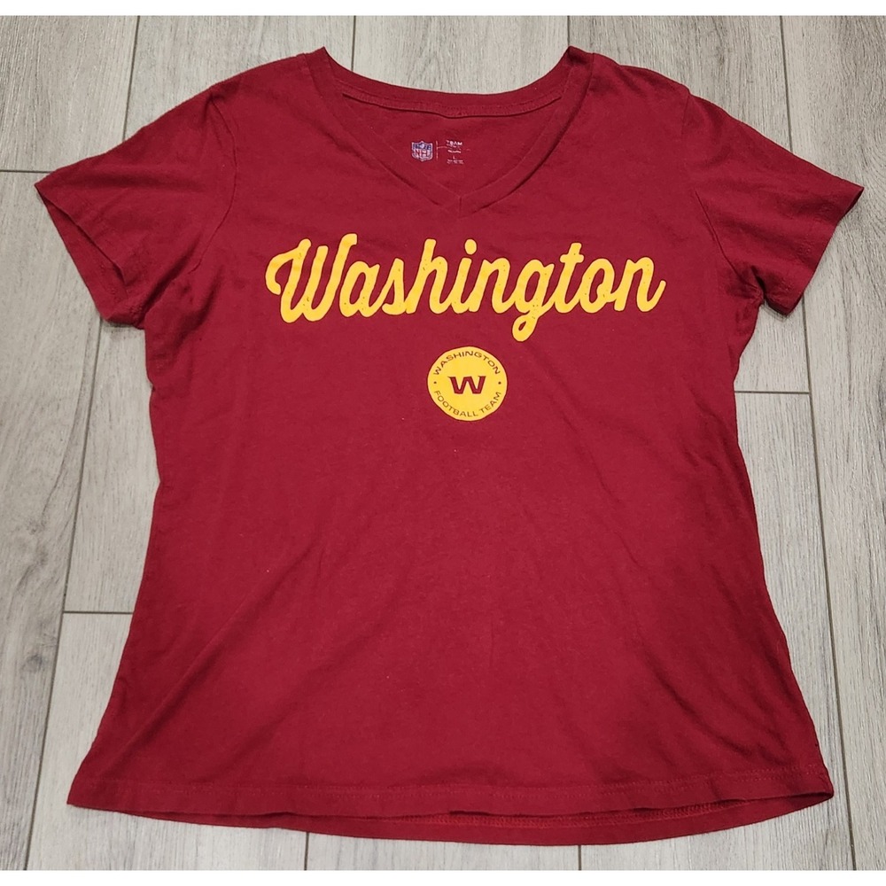 NFL Washington football Team Women's‎ Tshirt Size Large Red 100% Cotton